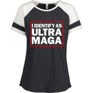 I Identify As Ultra MAGA, Ultra MAGA And Proud 4th Of July Enza Ladies Jersey Colorblock Tee