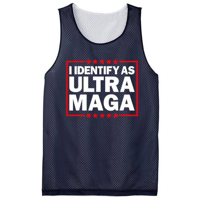 I Identify As Ultra MAGA, Ultra MAGA And Proud 4th Of July Mesh Reversible Basketball Jersey Tank