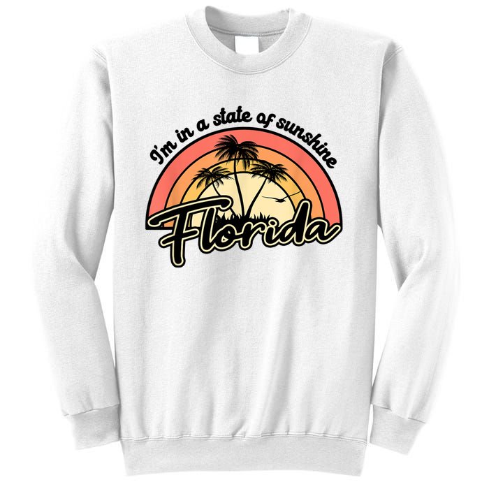 I'm In A State Of Sunshine Florida Beach Sun Sweatshirt