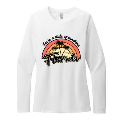 I'm In A State Of Sunshine Florida Beach Sun Womens CVC Long Sleeve Shirt