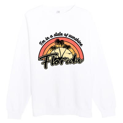 I'm In A State Of Sunshine Florida Beach Sun Premium Crewneck Sweatshirt