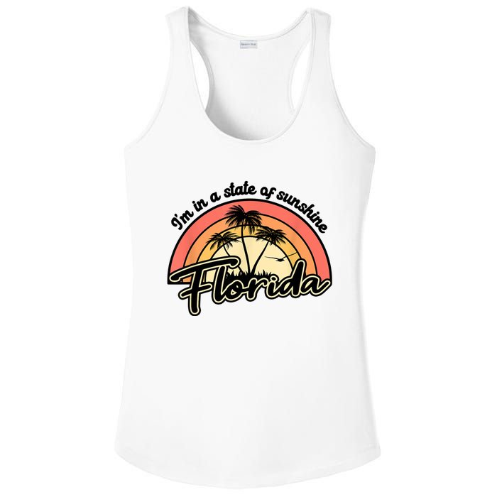 I'm In A State Of Sunshine Florida Beach Sun Ladies PosiCharge Competitor Racerback Tank