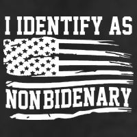 I Identify As Non Bidenary Anti Joe Biden 7 Panel Mesh Trucker Snapback Hat