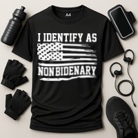 I Identify As Non Bidenary Anti Joe Biden Cooling Performance Crew T-Shirt