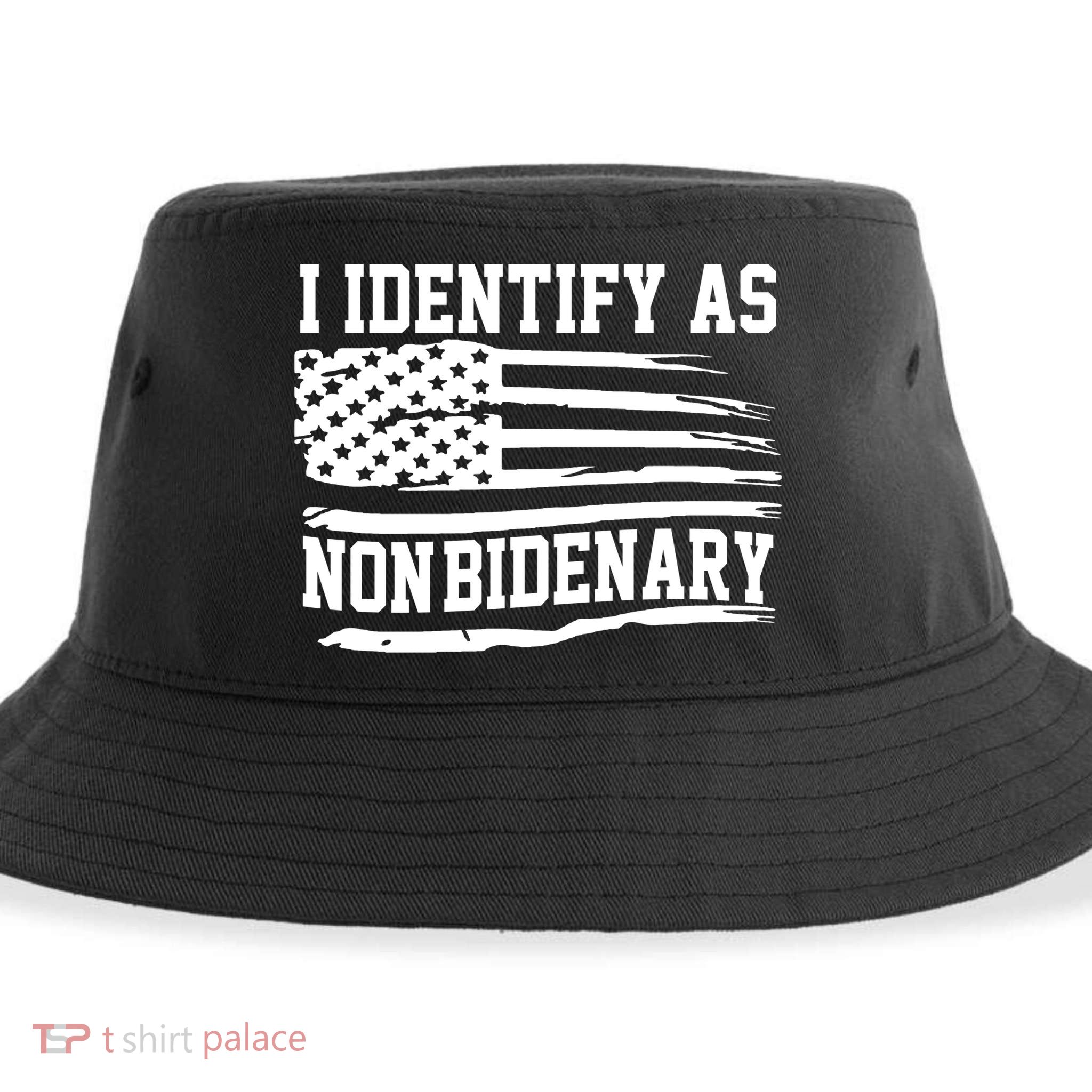 I Identify As Non Bidenary Anti Joe Biden Sustainable Bucket Hat