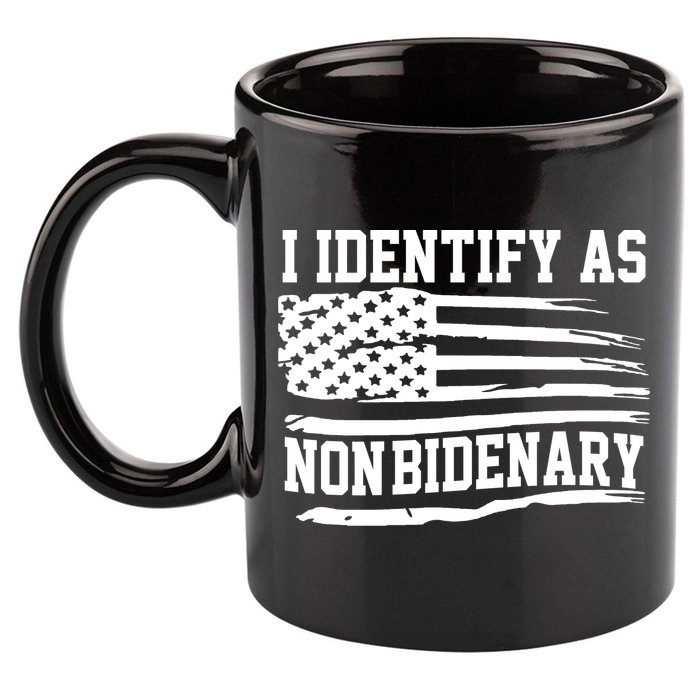 I Identify As Non Bidenary Anti Joe Biden 11oz C Handle Ceramic Mug