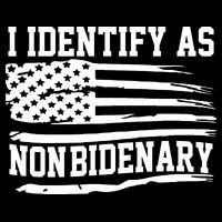 I Identify As Non Bidenary Anti Joe Biden Drawstring Bag