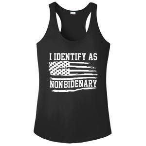 I Identify As Non Bidenary Anti Joe Biden Ladies PosiCharge Competitor Racerback Tank