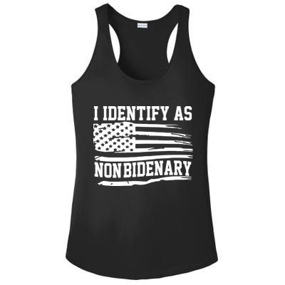 I Identify As Non Bidenary Anti Joe Biden Ladies PosiCharge Competitor Racerback Tank