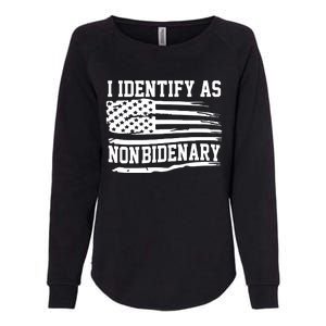 I Identify As Non Bidenary Anti Joe Biden Womens California Wash Sweatshirt