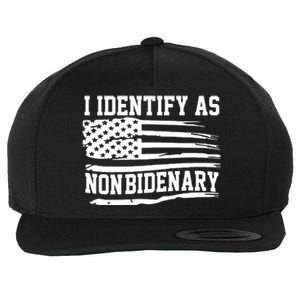 I Identify As Non Bidenary Anti Joe Biden Wool Snapback Cap