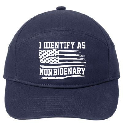 I Identify As Non Bidenary Anti Joe Biden 7-Panel Snapback Hat