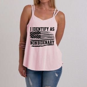 I Identify As Non Bidenary Anti Joe Biden Women's Strappy Tank