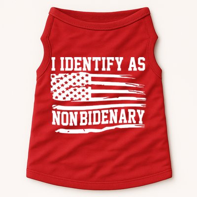 I Identify As Non Bidenary Anti Joe Biden Doggie Tank