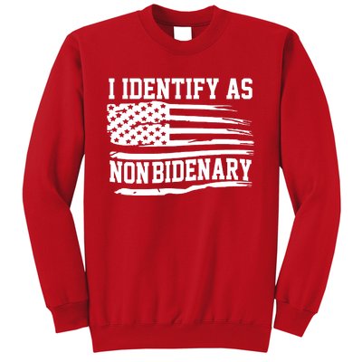 I Identify As Non Bidenary Anti Joe Biden Sweatshirt