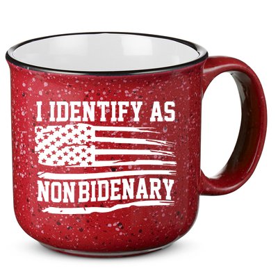 I Identify As Non Bidenary Anti Joe Biden 15oz Campfire Ceramic Mug