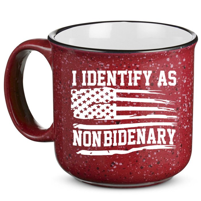 I Identify As Non Bidenary Anti Joe Biden 15oz Campfire Ceramic Mug