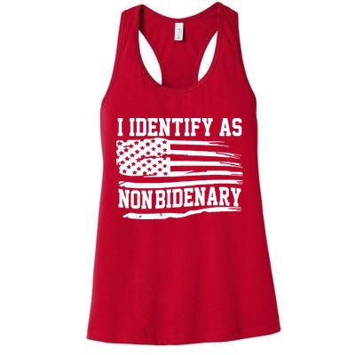 I Identify As Non Bidenary Anti Joe Biden Womens Tank Top