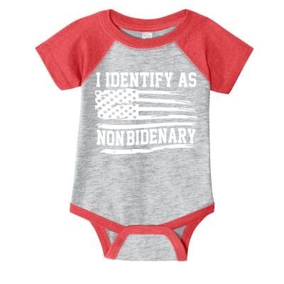 I Identify As Non Bidenary Anti Joe Biden Infant Baby Jersey Bodysuit