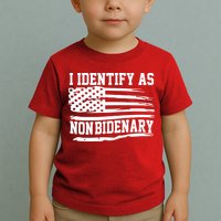 I Identify As Non Bidenary Anti Joe Biden Toddler T-Shirt