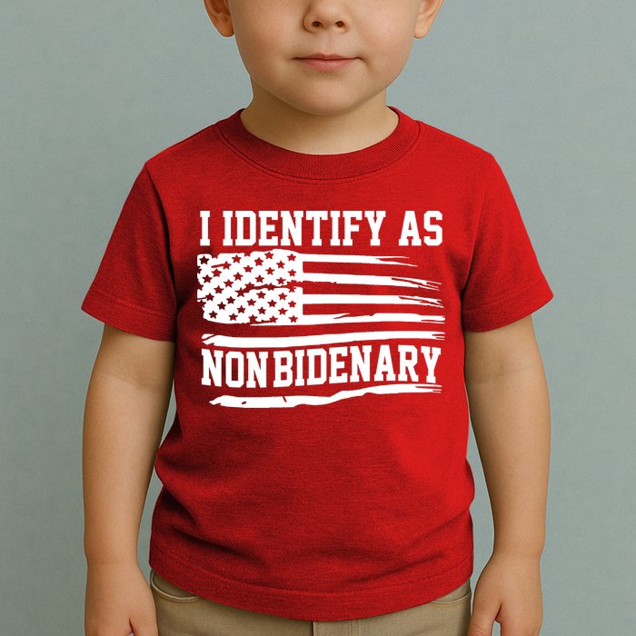 I Identify As Non Bidenary Anti Joe Biden Toddler T-Shirt