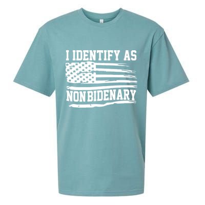 I Identify As Non Bidenary Anti Joe Biden Sueded Cloud Jersey T-Shirt