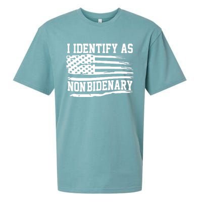 I Identify As Non Bidenary Anti Joe Biden Sueded Cloud Jersey T-Shirt