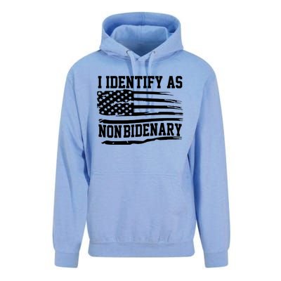 I Identify As Non Bidenary Anti Joe Biden Unisex Surf Hoodie