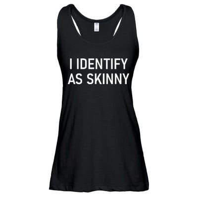 I Identify As Skinny Funny Jokes Sarcastic Ladies Essential Flowy Tank