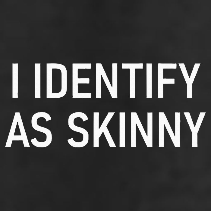 I Identify As Skinny Funny Jokes Sarcastic Golf Towel