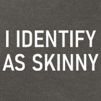 I Identify As Skinny Funny Jokes Sarcastic Cotton Canvas Backpack