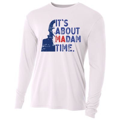 ItS Is About Madam Time Election 2024 Harris Funny Cooling Performance Long Sleeve Crew