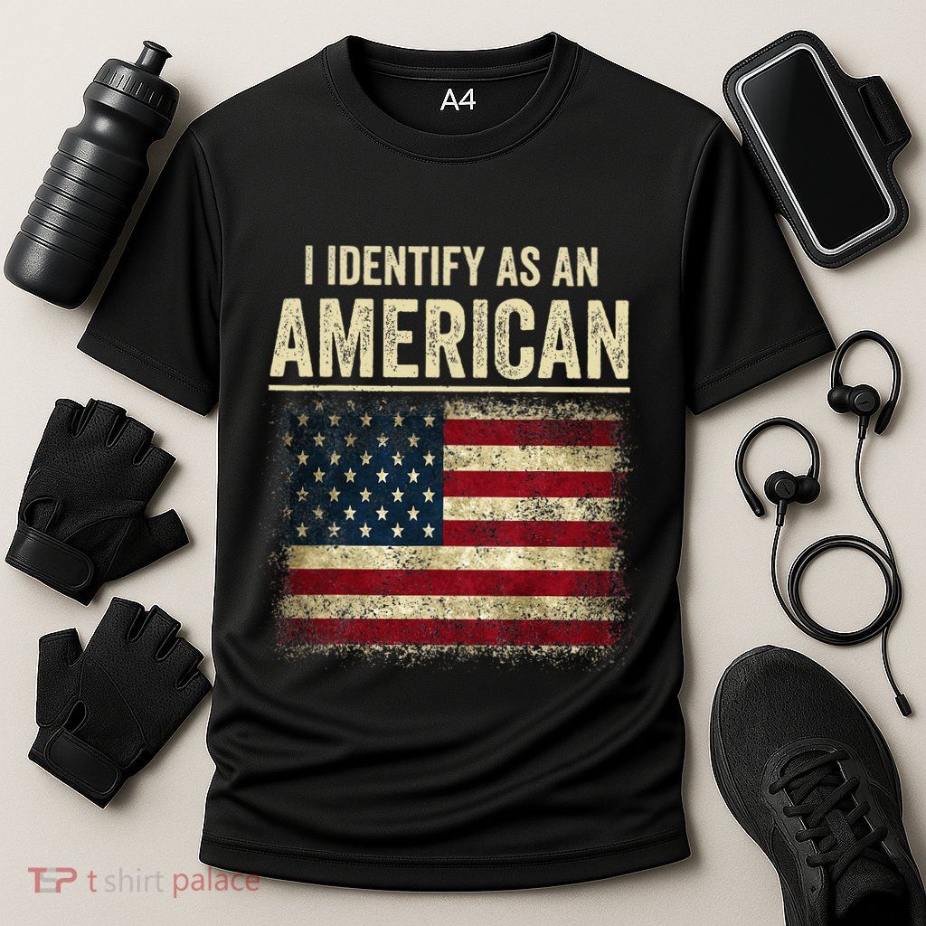 I Identify As An American Flag Performance Shirt