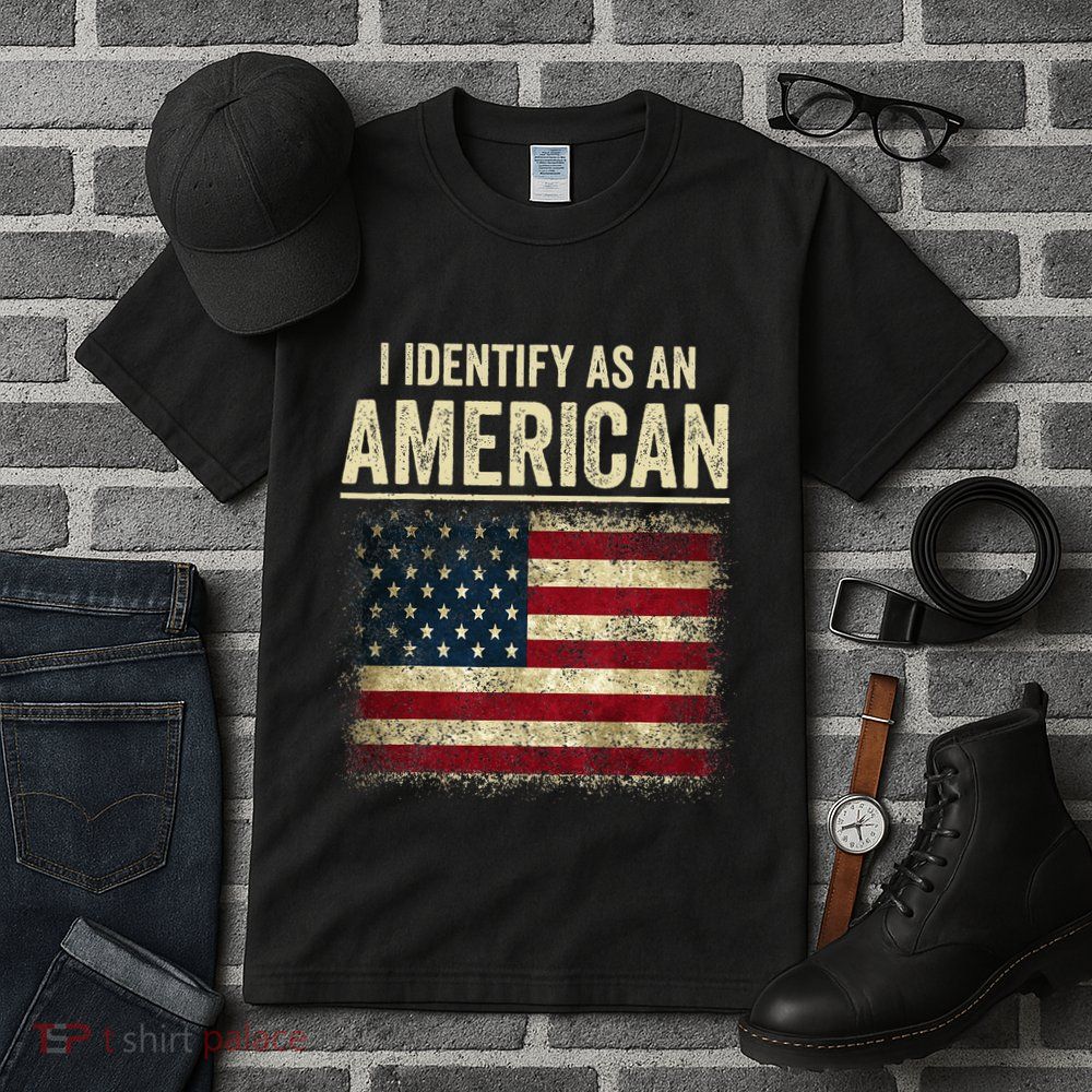 I Identify As An American Flag Tall T-Shirt