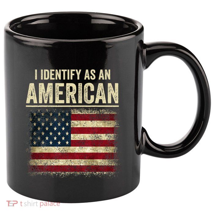 I Identify As An American Flag 11oz C Handle Ceramic Mug