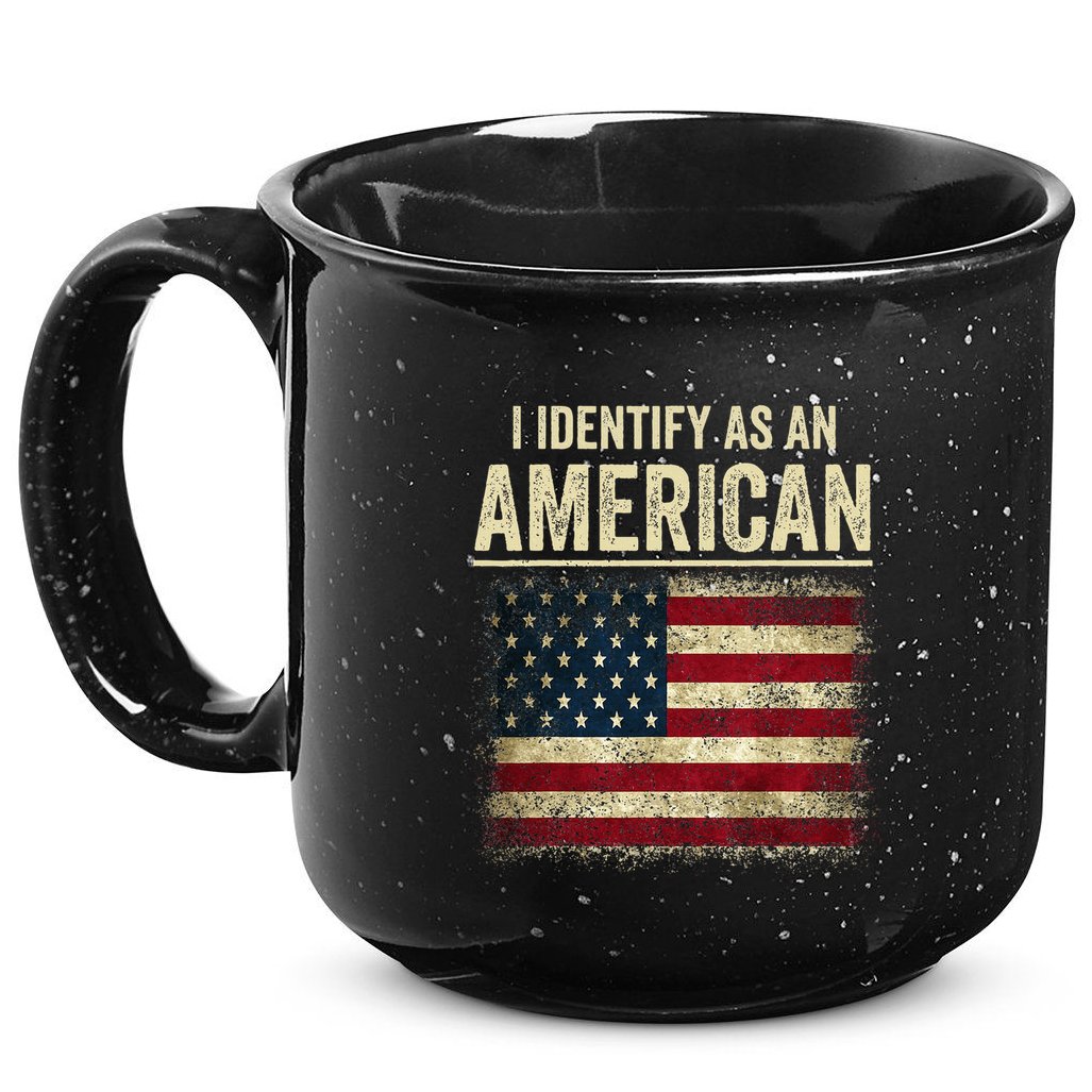 I Identify As An American Flag 15oz Campfire Ceramic Mug