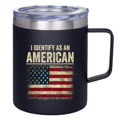 I Identify As An American Flag 12oz Stainless Steel Coffee Mug
