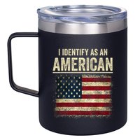 I Identify As An American Flag 12oz Stainless Steel Coffee Mug