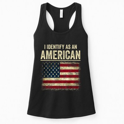 I Identify As An American Flag Womens Tank Top