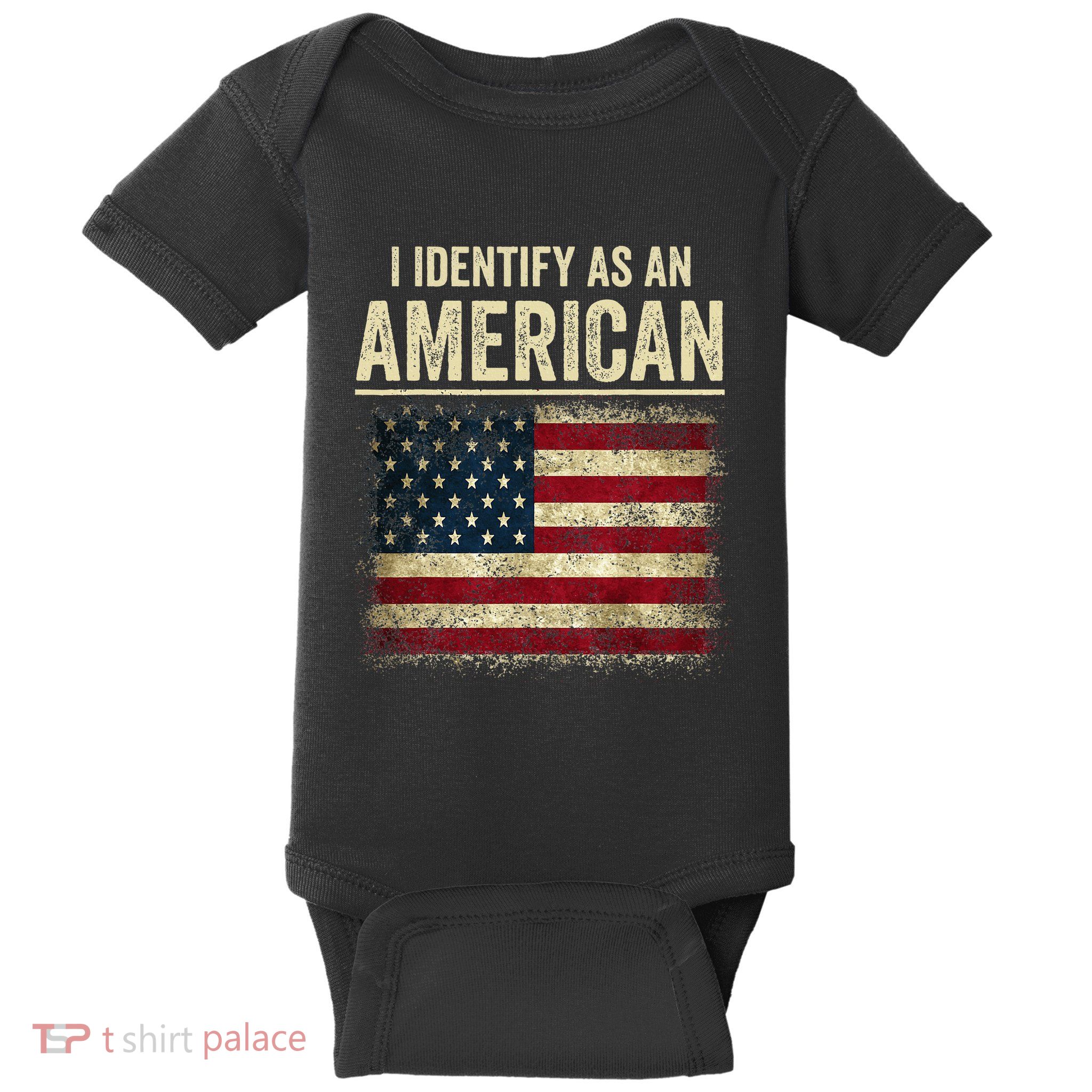 I Identify As An American Flag Baby Bodysuit