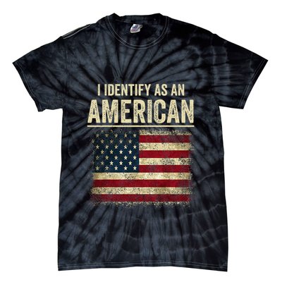 I Identify As An American Flag Tie-Dye T-Shirt