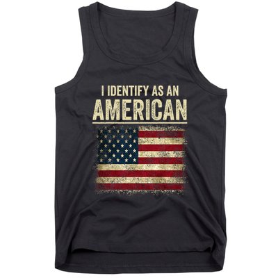 I Identify As An American Flag Tank Top
