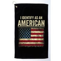 I Identify As An American Flag Golf Towel