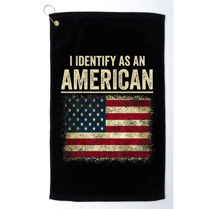 I Identify As An American Flag Golf Towel