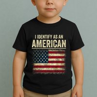 I Identify As An American Flag Toddler T-Shirt