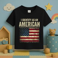 I Identify As An American Flag Toddler T-Shirt