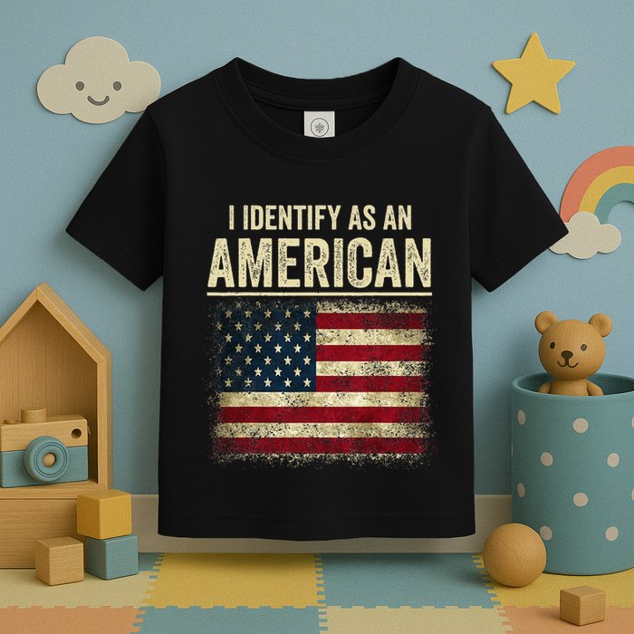 I Identify As An American Flag Toddler T-Shirt