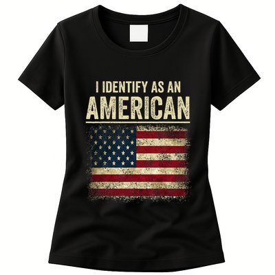I Identify As An American Flag Womens T-Shirt