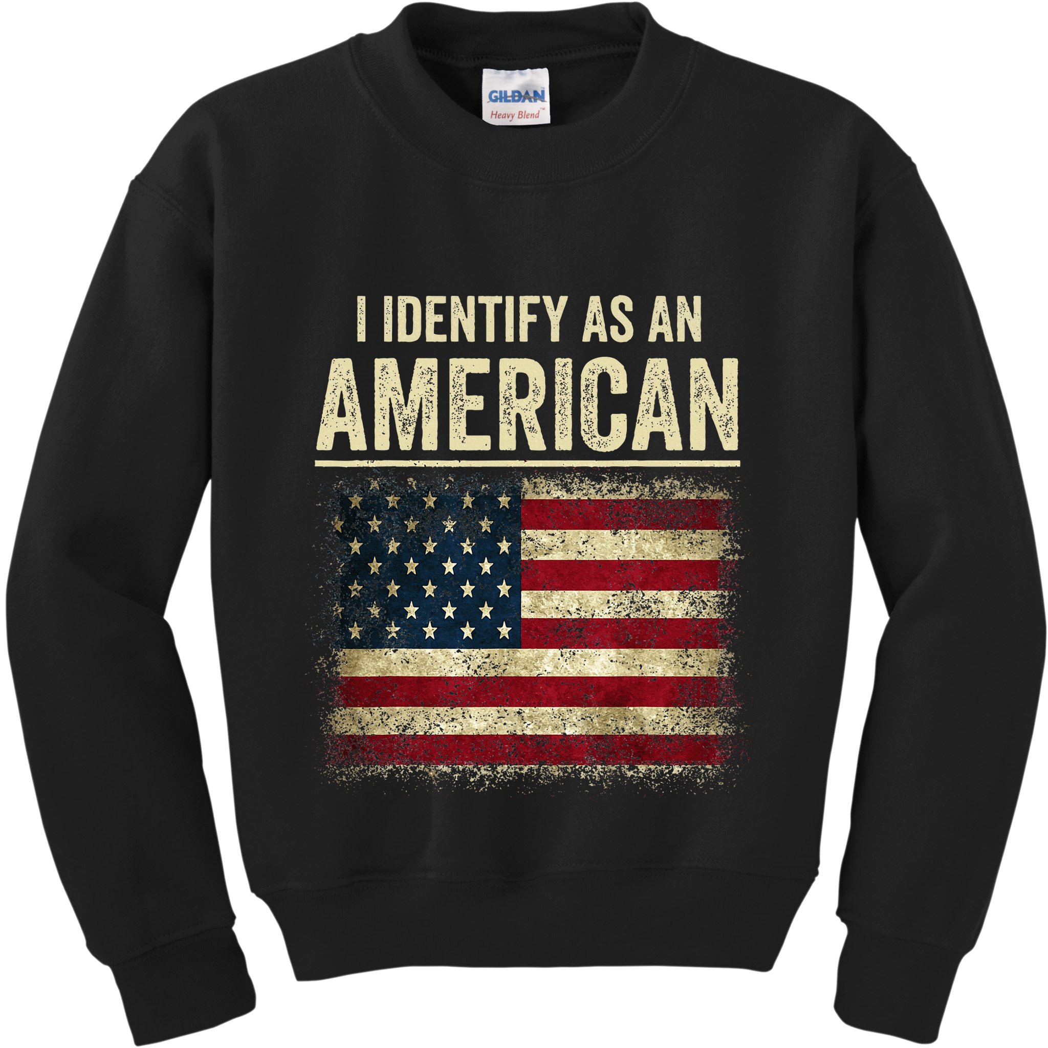 I Identify As An American Flag Kids Sweatshirt