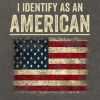 I Identify As An American Flag Cotton Canvas Backpack